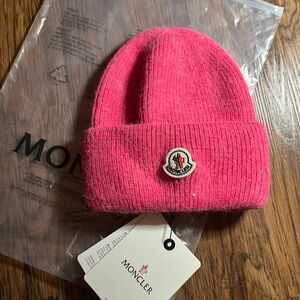 Moncler Vibrant Pink Knit Hat